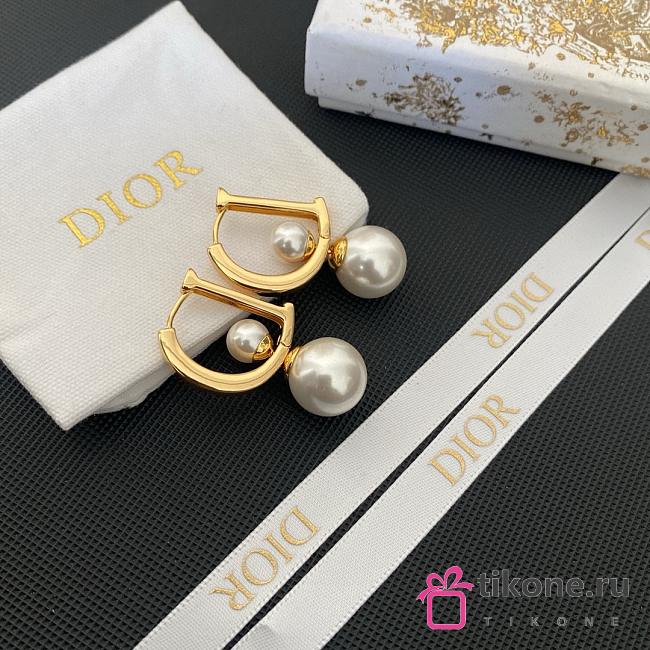 Dior Logo Earrings With Pearls - 1