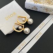 Dior Logo Earrings With Pearls - 1