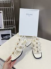 Celine White Sandals - 4