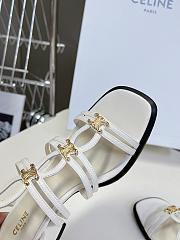 Celine White Sandals - 3