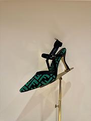 Fendi FF Logo Green High Heels - 2