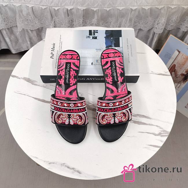 Dolce&Gabbana Black Pink Sandals - 1