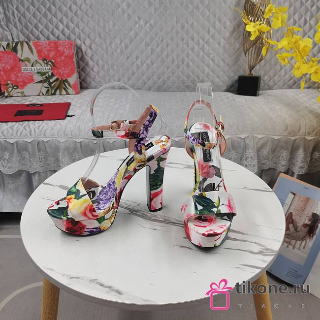 Dolce & Gabbana Keira floral Platform Sandals - 1