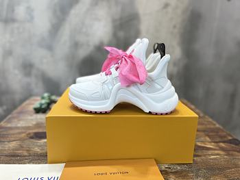 Louis Vuitton Archlight White With Pink Bow