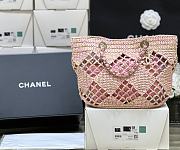 Chanel CocoBeach Pink Leather Tote - 52x37cm - 1