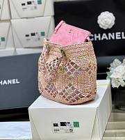 Chanel CocoBeach Pink Leather Tote - 52x37cm - 4