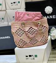 Chanel CocoBeach Pink Leather Tote - 52x37cm - 3