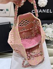 Chanel CocoBeach Pink Leather Tote - 52x37cm - 2