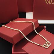 Valentino Logo Stones Necklace - 5