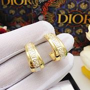 Dior Gold Logo Earrings - 2