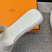 Hermes Oran Full White Sandals - 4