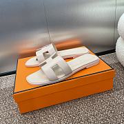 Hermes Oran Full White Sandals - 2