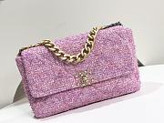 Chanel Classic Pink Canvas Handbag - 30x20x10cm - 1