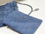 Chanel 22 Blue Denim Handbag - 39x42x8cm - 4