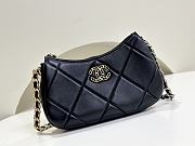 Chanel Small Black Hobo Handbag - 13.5x23.5x5.3cm - 1