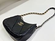 Chanel Small Black Hobo Handbag - 13.5x23.5x5.3cm - 4