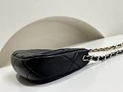 Chanel Small Black Hobo Handbag - 13.5x23.5x5.3cm - 3