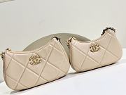 Chanel Beige Hobo Handbag - 13.5x23.5x5.3cm - 5