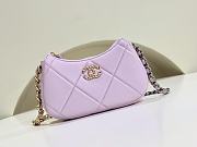 Chanel Purple Hobo Handbag - 11x20x5cm - 1