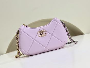 Chanel Purple Hobo Handbag - 11x20x5cm