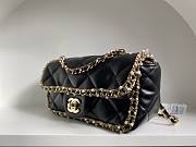 Chanel Lambskin Quilted Flap Bag Black - 21x12x7.5cm - 4