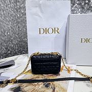 Dior Mini Black Lambskin Handbag 13cm - 3