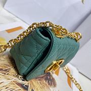 Dior Mini Green Lambskin Handbag 13cm - 4