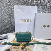 Dior Mini Green Lambskin Handbag 13cm - 2