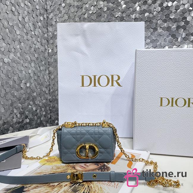 Dior Mini Blue Lambskin Handbag 13cm - 1