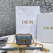 Dior Mini Blue Lambskin Handbag 13cm - 1