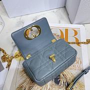 Dior Mini Blue Lambskin Handbag 13cm - 4