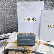 Dior Mini Blue Lambskin Handbag 13cm - 2