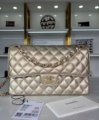 Chanel Classic Flap Bag Gold Leather 25cm