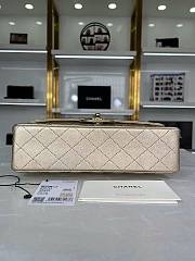 Chanel Classic Flap Bag Gold Leather 25cm - 5