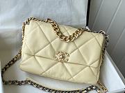 Chanel 19 Beige Lambskin Handbag - 30x20x10cm - 1