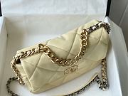 Chanel 19 Beige Lambskin Handbag - 30x20x10cm - 4