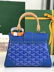 Goyard Blue Saigon Mini Shoulder Bag - 20x14.5×9cm - 3