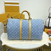 Louis Vuitton M25334 Keepall Bandouliere 45 Denim - 45×27×20cm - 1