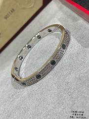 Catier Silver Love and Pave-Diamond Bracelet - 4