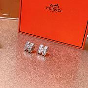 Hermes Silver Stones Earrings - 2