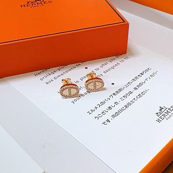 Hermes Gold Clic Earrings