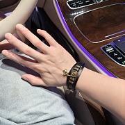 Versace Black Leather Bracelet - 3