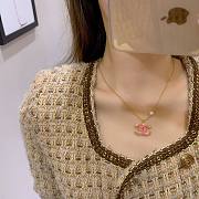 Chanel CC Pink Pendant Necklace - 4