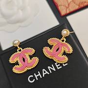 Chanel CC Pink Earrings - 4