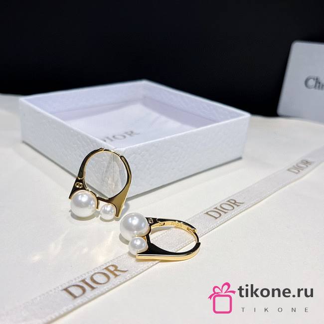 Dior Pearl Gold Earrings - 1