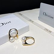 Dior Pearl Gold Earrings - 2