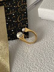 Dior Pearl Gold Ring - 5