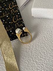 Dior Pearl Gold Ring - 4