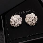 Chanel Silver Flowers Earrings - 1