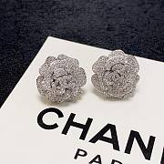 Chanel Silver Flowers Earrings - 3